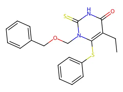 5-Ethyl-1-((benzyloxy)methyl)-6-(phenylthio)-2-thiouracil structure