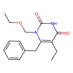6-Benzyl-1-(ethoxymethyl)-5-ethyluracil structure