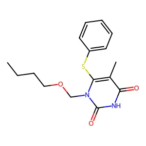 1-Butoxymethyl-6-(phenylthio)thymine structure