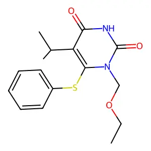 5-Isopropyl-1-ethoxymethyl-6-(phenylthio)uracil structure