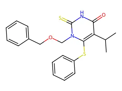 5-Isopropyl-1-benzyloxymethyl-6-(phenylthio)-2-thiouracil structure
