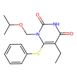 5-Ethyl-1-((isopropyloxy)methyl)-6-(phenylthio)uracil structure