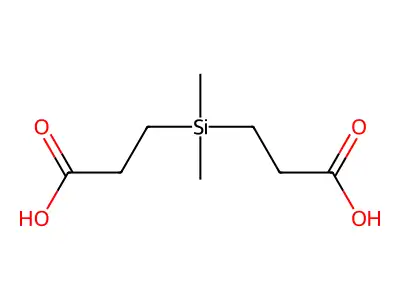 3,3'-(Dimethylsilylene)bispropionic acid structure