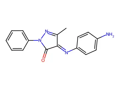 2-Pyrazolin-5-one, 4-[(p-aminophenyl)imino]-3-methyl-1-phenyl- structure