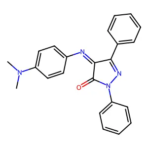 2-Pyrazolin-5-one, 4-[[p-(dimethylamino)phenyl]imino]-1,3-diphenyl- structure