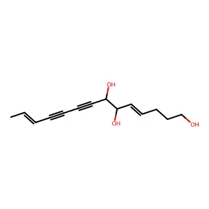 4,12-Tetradecadiene-8,10-diyne-1,6,7-triol structure