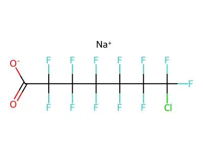 Sodium 7-chloroperfluoroheptanoate structure