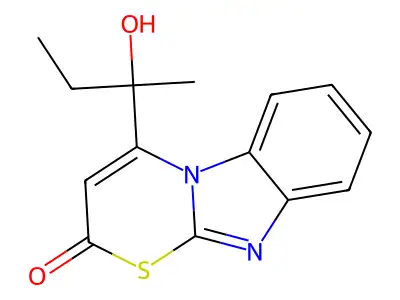 2H-(1,3)Thiazino(3,2-a)benzimidazol-2-one, 4-(1-hydroxy-1-methylpropyl)- structure