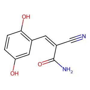 2-Propenamide, 2-cyano-3-(2,5-dihydroxyphenyl)-, (E)- structure
