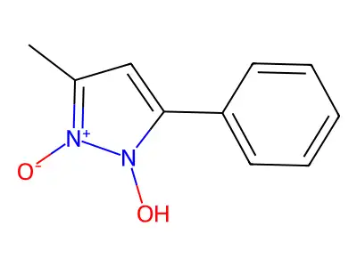 1-hydroxy-3-methyl-5-phenyl-1H-pyrazol-2-ium-2-olate structure