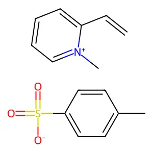 Pyridinium, 2-ethenyl-1-methyl-, 4-methylbenzenesulfonate (1:1) structure