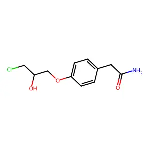 2-(4-((2S)-3-Chloro-2-hydroxypropoxy)phenyl)acetamide structure