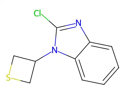 1H-Benzimidazole, 2-chloro-1-(3-thietanyl)- structure