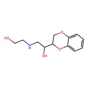 1,4-Benzodioxan-2-methanol, alpha-(((2-hydroxyethyl)amino)methyl)- structure