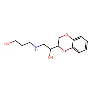 1,4-Benzodioxan-2-methanol, alpha-(((3-hydroxypropyl)amino)methyl)- structure