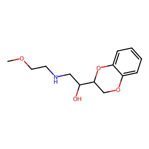 1,4-Benzodioxan-2-methanol, alpha-(((2-methoxyethyl)amino)methyl)- structure