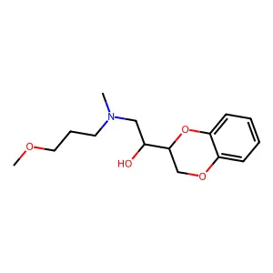 1,4-Benzodioxan-2-methanol, alpha-(((3-methoxypropyl)methylamino)methyl)- structure