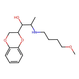 1,4-Benzodioxan-2-methanol, alpha-(1-((4-methoxybutyl)amino)ethyl)- structure