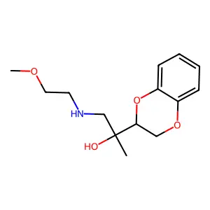 1,4-Benzodioxan-2-methanol, alpha-(((2-methoxyethyl)amino)methyl)-alpha-methyl- structure