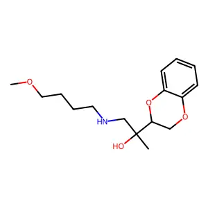1,4-Benzodioxan-2-methanol, alpha-(((4-methoxybutyl)amino)methyl)-alpha-methyl- structure