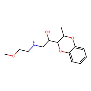 1,4-Benzodioxan-2-methanol, alpha-(((2-methoxyethyl)amino)methyl)-3-methyl- structure