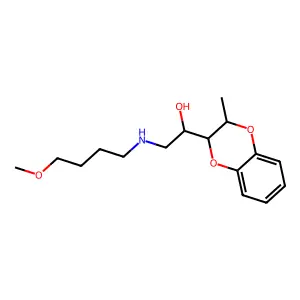 1,4-Benzodioxan-2-methanol, alpha-(((4-methoxybutyl)amino)methyl)-3-methyl- structure