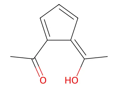 Ethanone, 1-[5-(1-hydroxyethylidene)-1,3-cyclopentadien-1-yl]- structure