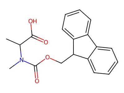 N-((9H-Fluoren-9-ylmethoxy)carbonyl)-N-methyl-L-alanine structure