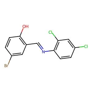 4-bromo-2-{(E)-[(2,4-dichlorophenyl)imino]methyl}phenol structure
