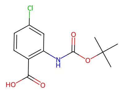 2-((tert-Butoxycarbonyl)amino)-4-chlorobenzoic acid structure