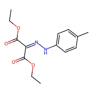 Propanedioic acid, 2-[2-(4-methylphenyl)hydrazinylidene]-, 1,3-diethyl ester structure