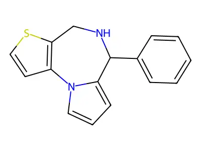 4H-Pyrrolo(1,2-a)thieno(2,3-f)(1,4)diazepine, 5,6-dihydro-6-phenyl- structure