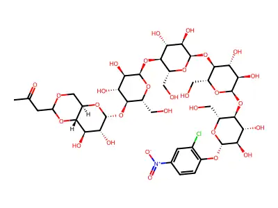 3-Ketobutylidene 2-chloro-4-nitrophenylmaltopentaoside structure