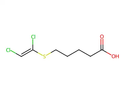 5-(1,2-Dichloroethenylsulfanyl)pentanoic acid structure