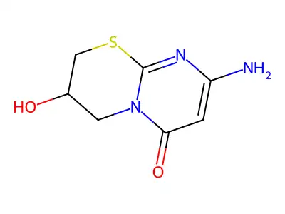 8-amino-3-hydroxy-2H,3H,4H,6H-pyrimido[2,1-b][1,3]thiazin-6-one structure