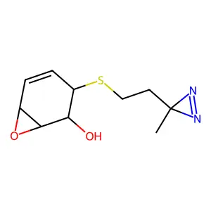 2-(3-Azibutylthio)-5,6-epoxy-3-cyclohexen-1-ol structure