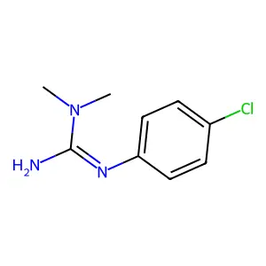 2-(4-Chlorophenyl)-1,1-dimethylguanidine structure
