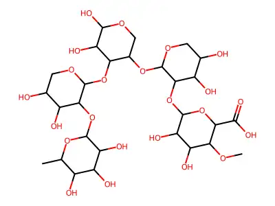 Fuco-4-O-methylglucuronoxylan structure