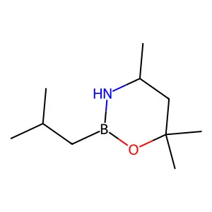 2H-1,3,2-Oxazaborine, tetrahydro-4,6,6-trimethyl-2-(2-methylpropyl)- structure