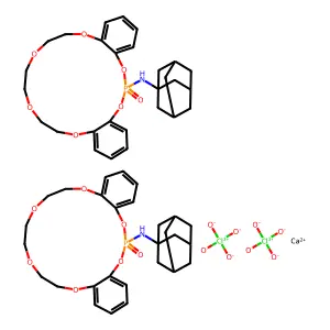 1-Adamantylphosphonyldibenzo-17-crown-6 calcium complex structure