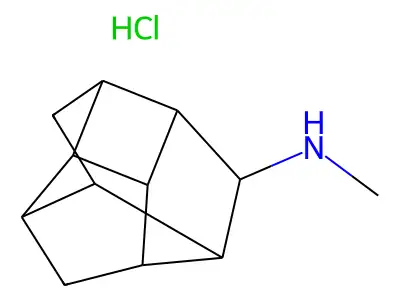 8-(Methylamino)pentacyclo(5.4.0.0(sup 2,6).0(sup 3,10).0(sup 5,9))undecane hydrochloride structure