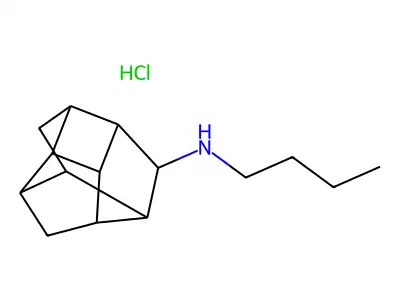 8-(Butylamino)pentacyclo(5.4.0.0(sup 2,6).0(sup 3,10).0(sup 5,9))undecane hydrochloride structure