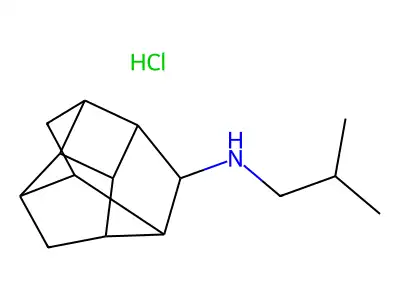 8-(Isobutylamino)pentacyclo(5.4.0.0(sup 2,6).0(sup 3,10).0(sup 5,9))undecane hydrochloride structure