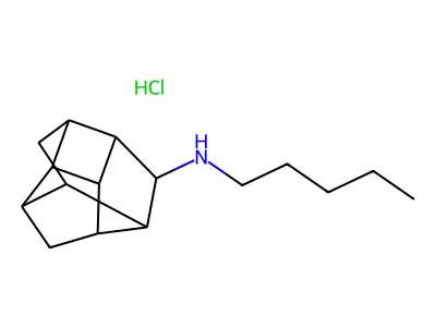 8-(Pentylamino)pentacyclo(5.4.0.0(sup 2,6).0(sup 3,10).0(sup 5,9))undecane hydrochloride structure