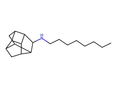 1,2,4-Ethanylylidene-1H-cyclobuta(cd)pentalen-3-amine, octahydro-N-octyl- structure