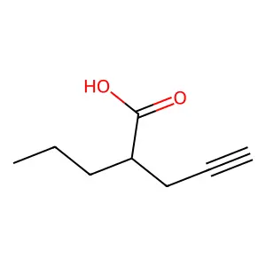 (R)-(+)-2-Propyl-4-pentynoic acid structure