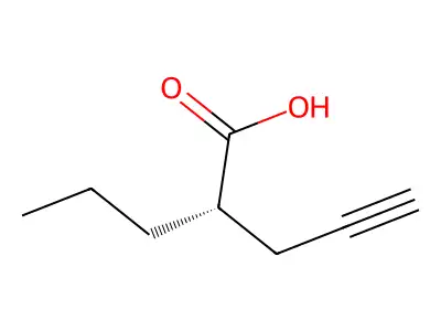 4-Pentynoic acid, 2-propyl-, (2S)- structure