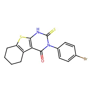 4-(4-Bromophenyl)-5-sulfanyl-8-thia-4,6-diazatricyclo[7.4.0.0,2,7]trideca-1(9),2(7),5-trien-3-one structure