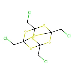 2,4,6,8,9,10-Hexathiaadamantane, 1,3,5,7-tetrakis(chloromethyl)- structure
