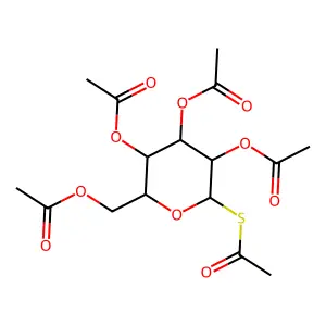 1-Thio-beta-D-glucose pentaacetate structure